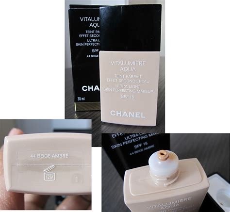 chanel vitalumiere aqua 44 beige ambre|chanel vitalumiere aqua shades.